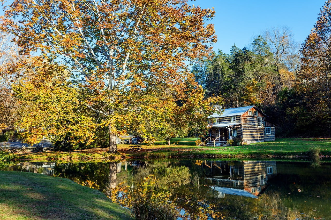 A log cabin in West Virginia